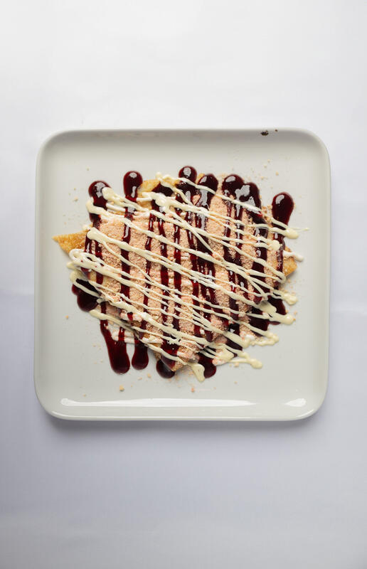 White Choc Raspberry Crepe